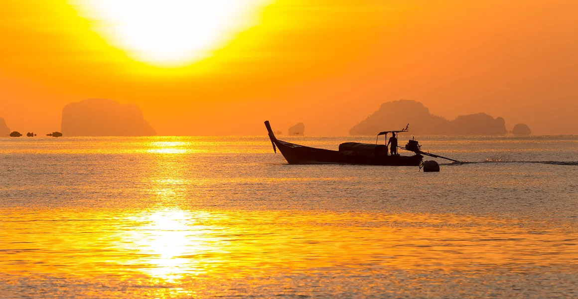 Sunrise over Phang Nga Bay near Ratsada — Ocean Oasis Phuket area